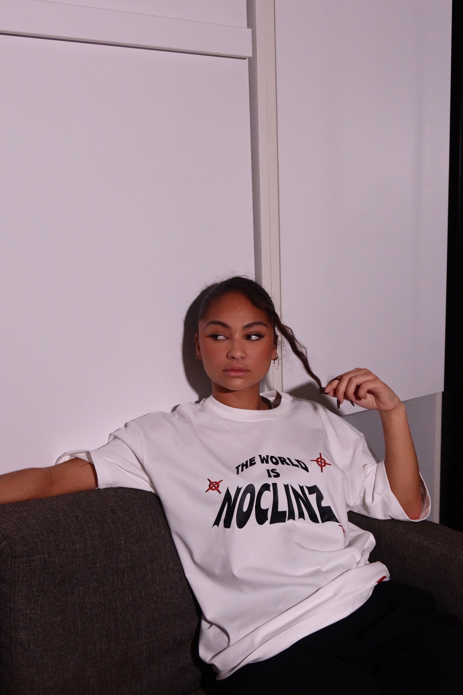 TWIN "The world is Noclinz" T-shirt Blanc